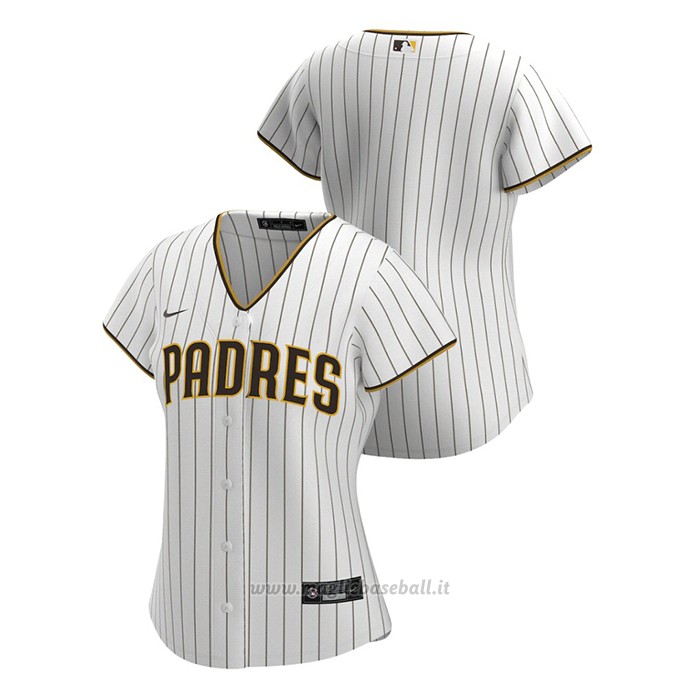 Maglia Baseball Donna San Diego Padres Replica 2020 Primera Bianco